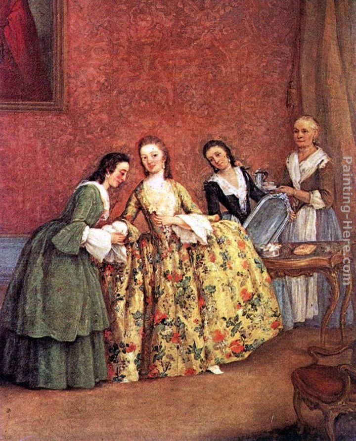 The Venetian Lady's Morning painting - Pietro Longhi The Venetian Lady's Morning art painting
